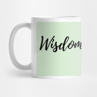 Wisdom - Mint Background Positive Affirmation Mug